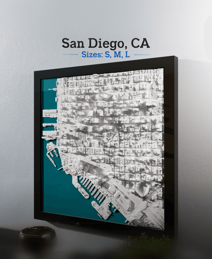 San Diego, CA - Small, Medium, and Large 3d model