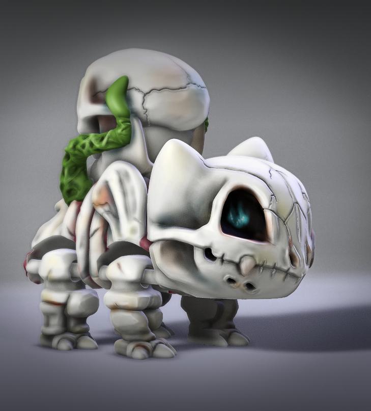 Skeleton Bulbasaur 3d model