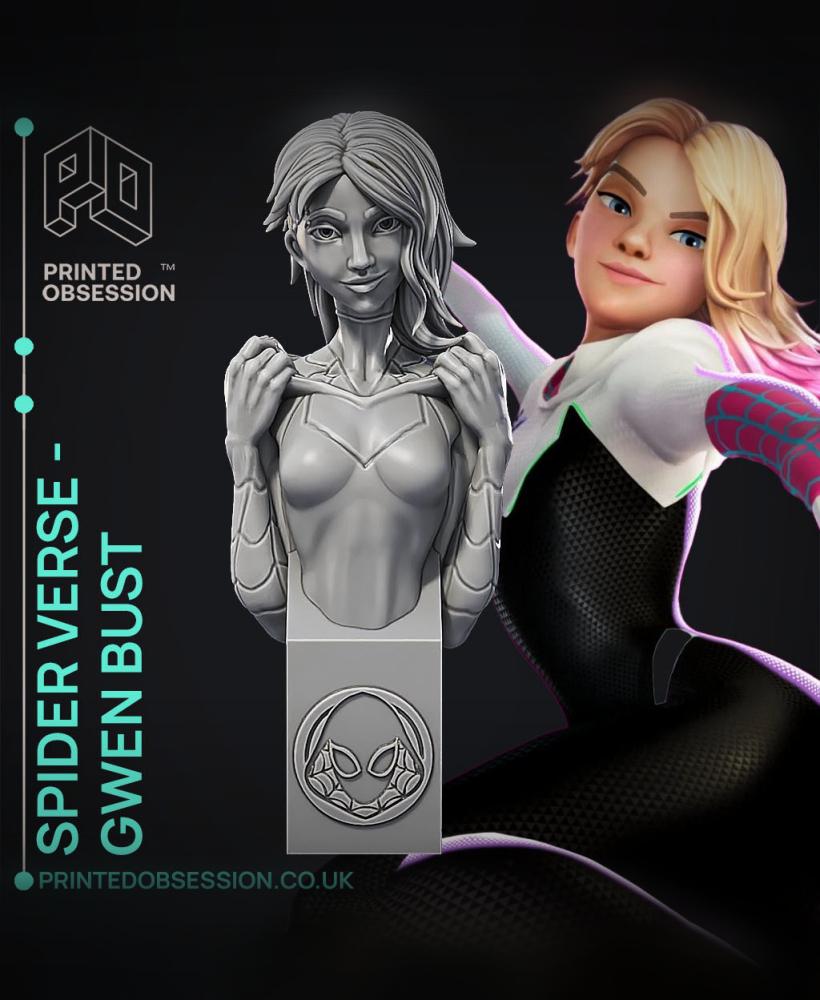 Spider Gwen - Bust - Spiderman - Fan Art 3d model