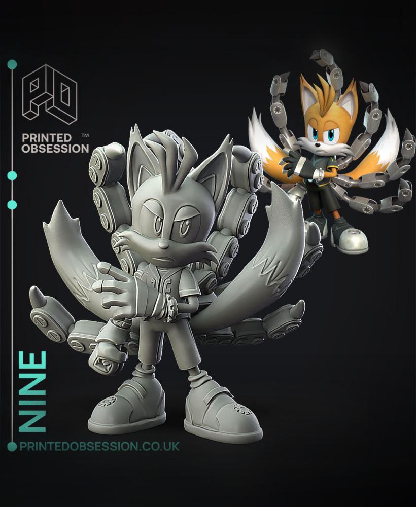 Nine (Tails) - Sonic Prime - Fan Art 3d model