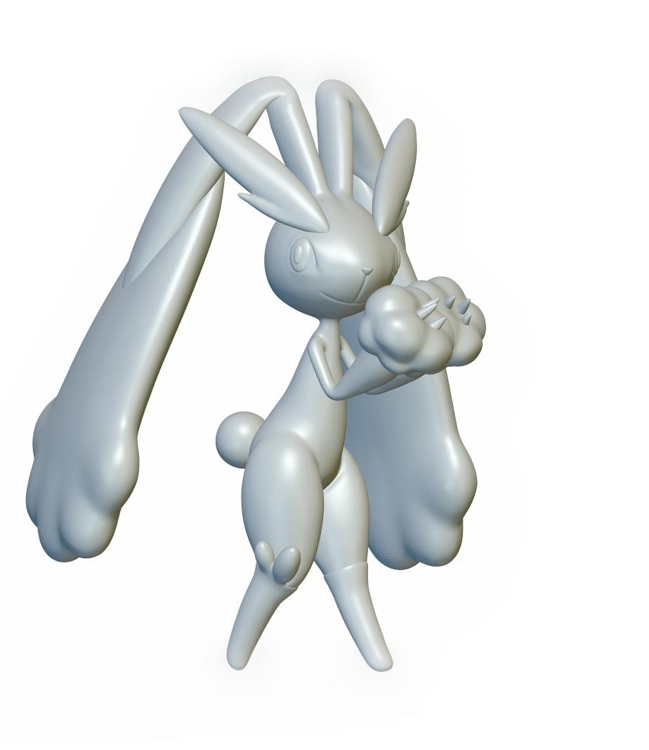 Pokemon Lopunny #428 - Optimized for 3D Printing 3d model