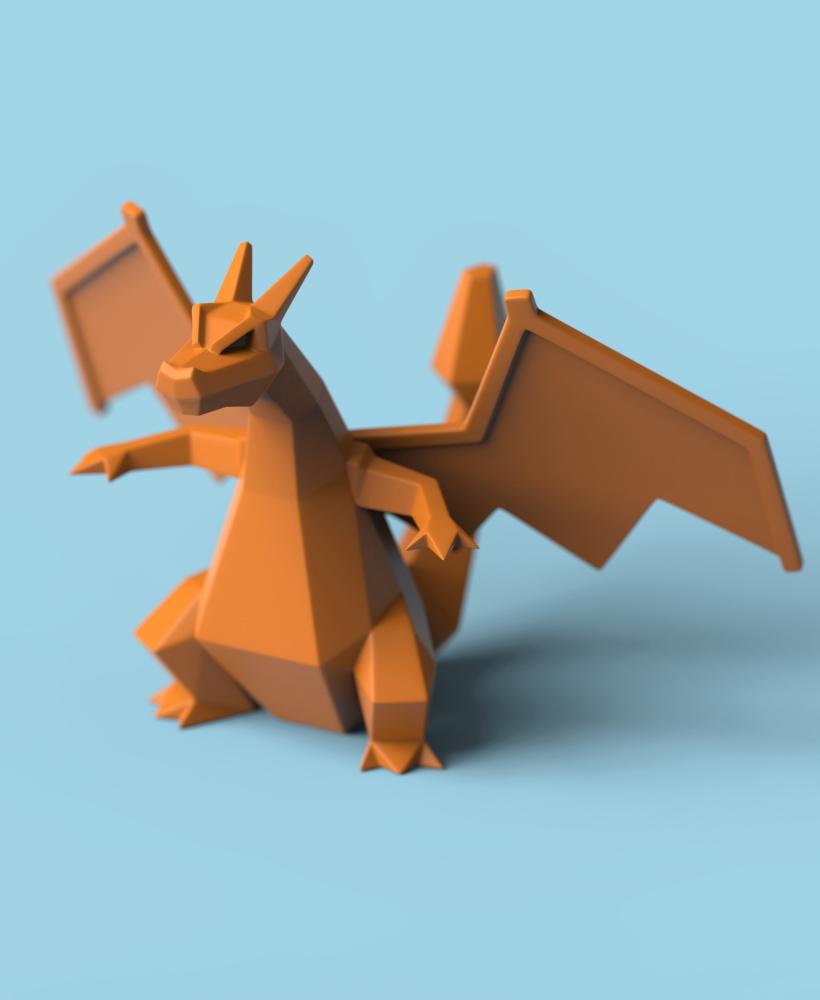 Low-poly Charizard 3d model