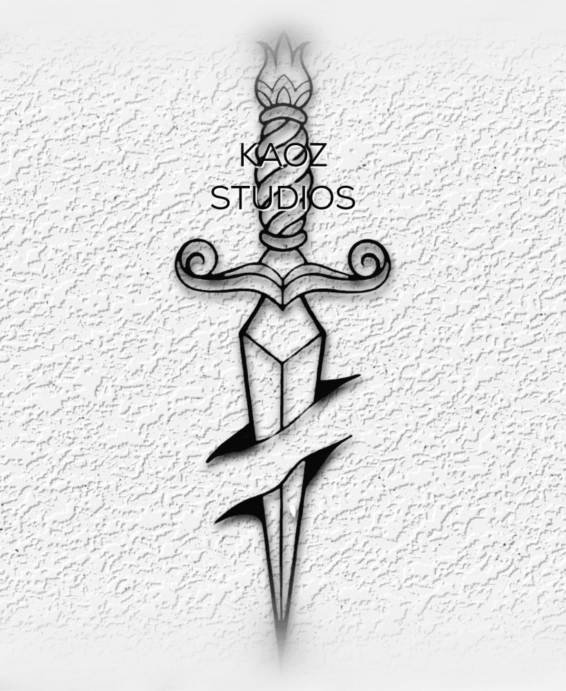 dagger wall art sword decor gothic fantasy decoration 3d model