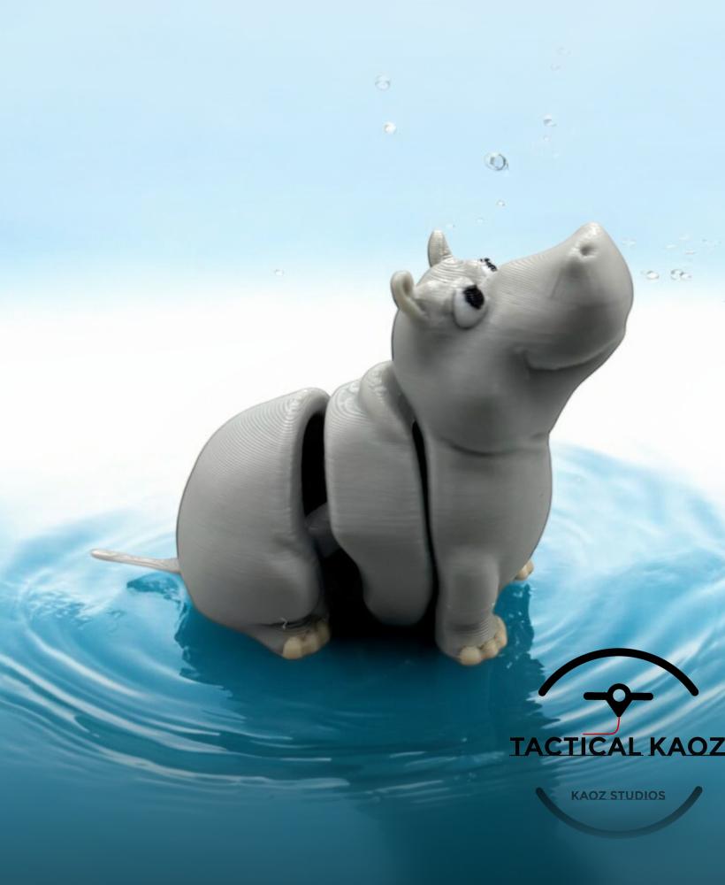 Baby Hippo Flexy - Moo Deng Inspired Articulating Pygmy Hippo 3d model