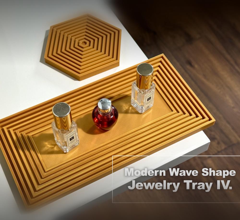 Modern Wave Shaped Jewelry Tray 4 3d model