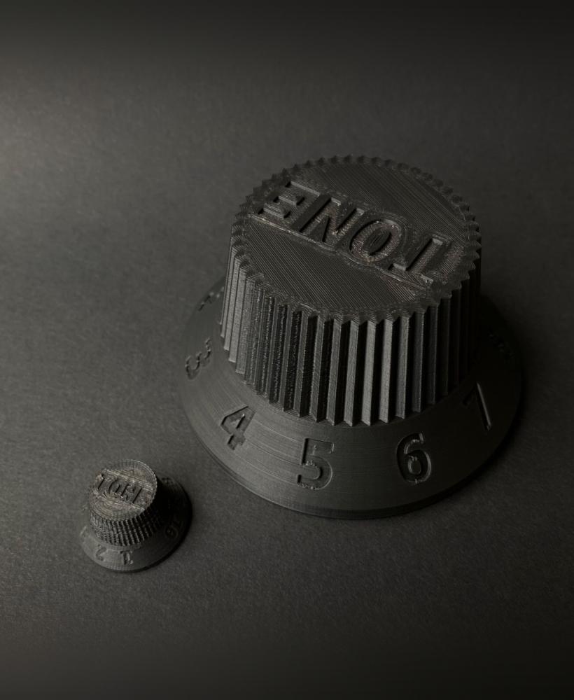 Fender-knob-style container 3d model