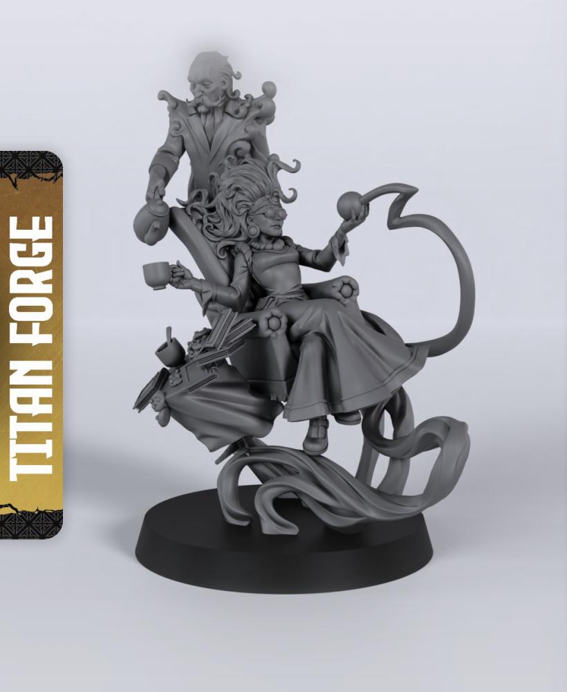 Witch Wizard - With Free Dragon Warhammer - 5e DnD Inspired for RPG and Wargamers 3d model