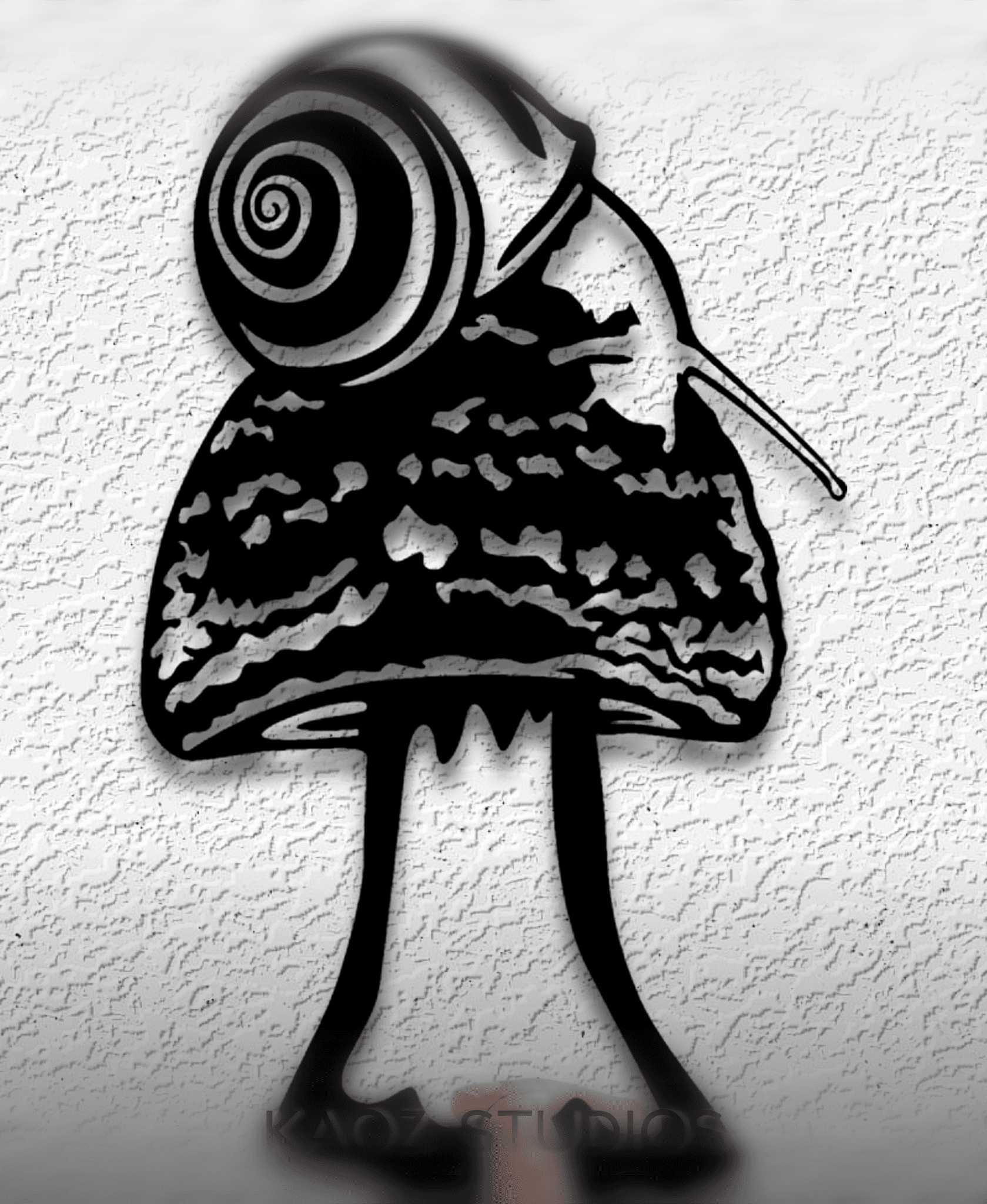 snail wall art mushroom wall decor garden toadstool decoration 3d model