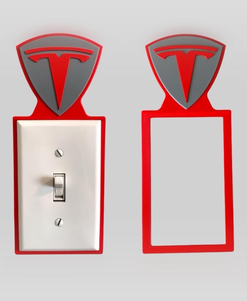 Tesla Light Switch Backer 3d model