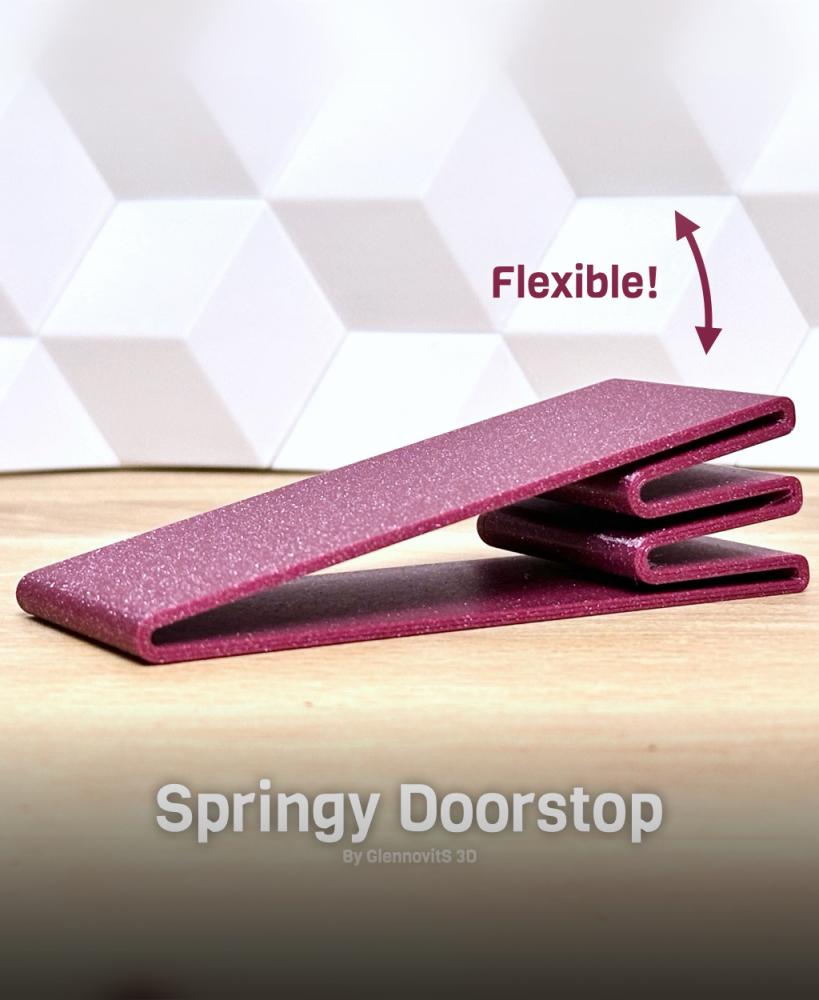 Springy Doorstop (flexible and in multiple sizes!) 3d model