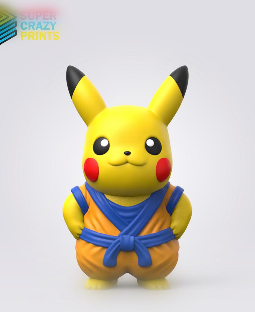 Pikachu Goku (Easy Print No Supports) 3d model