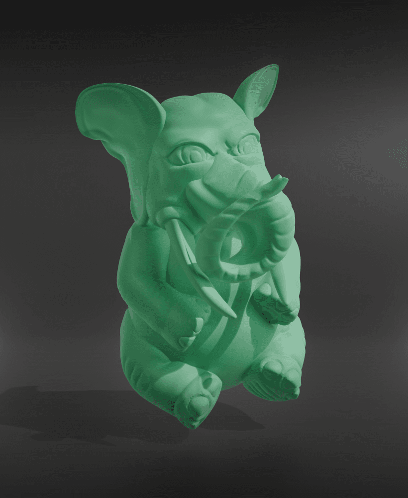 BHUDA ELEPHANT SCULPT 3d model