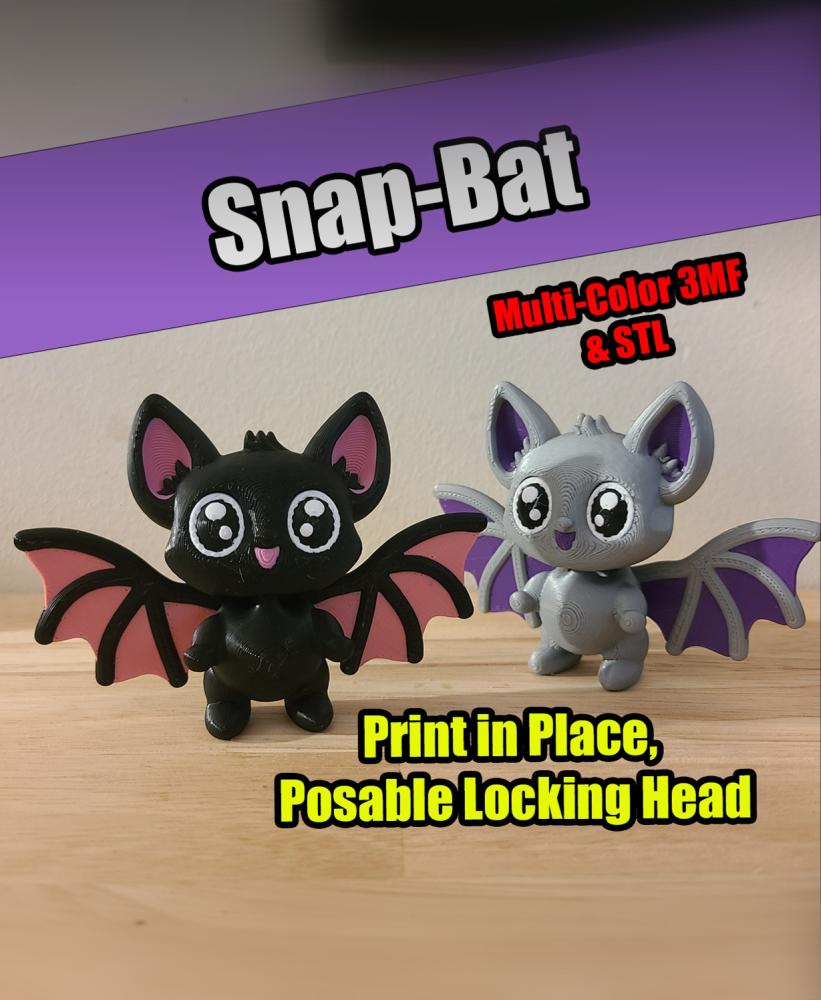 Snap-Bat - Snap-Flex Fidget Toy 3d model