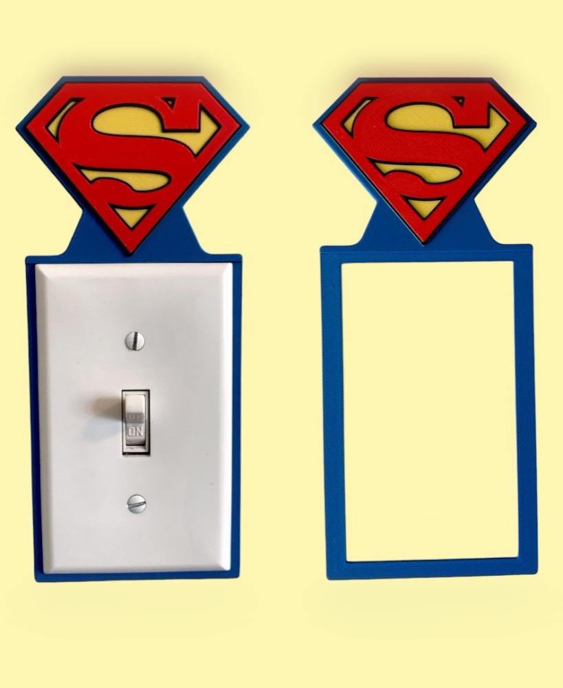 Superman Light Switch Backer 3d model