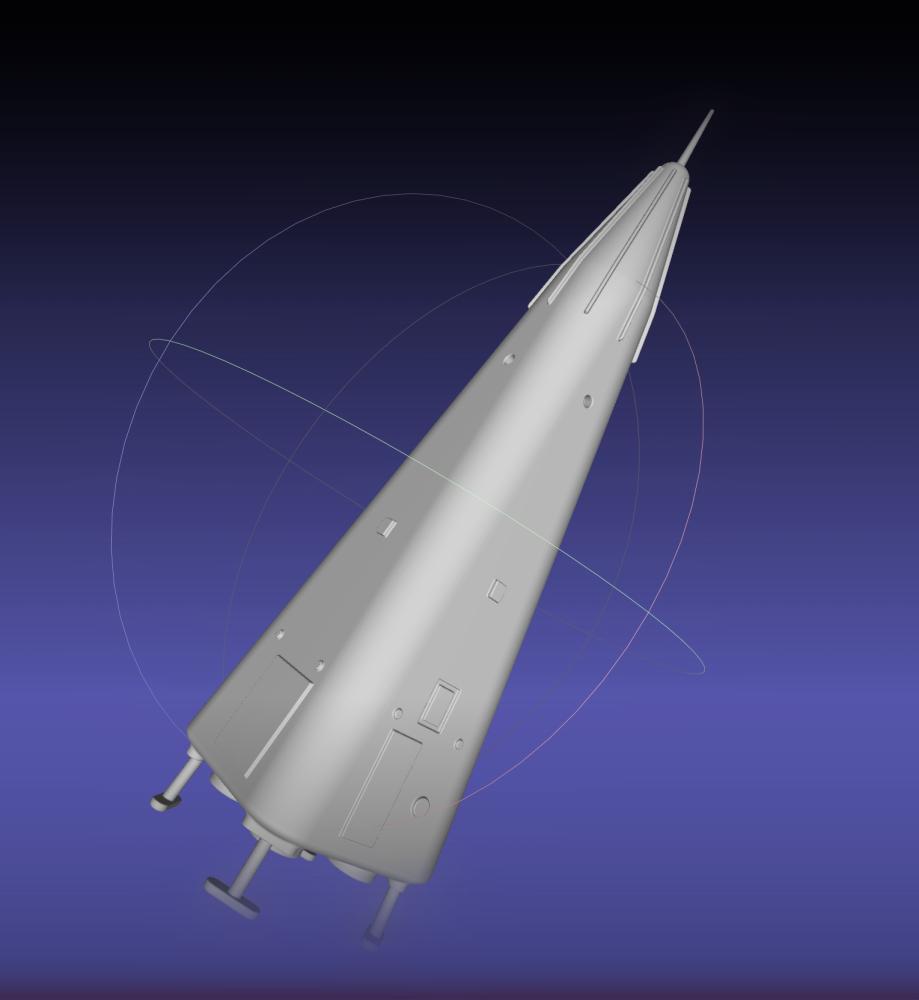 Delta Clipper MD DC-X Printable Miniature 3d model