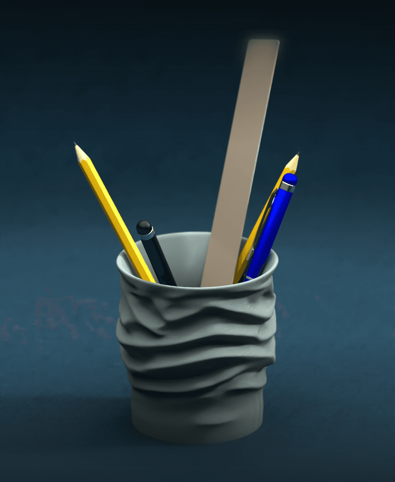 Crinkle Pot 3d model