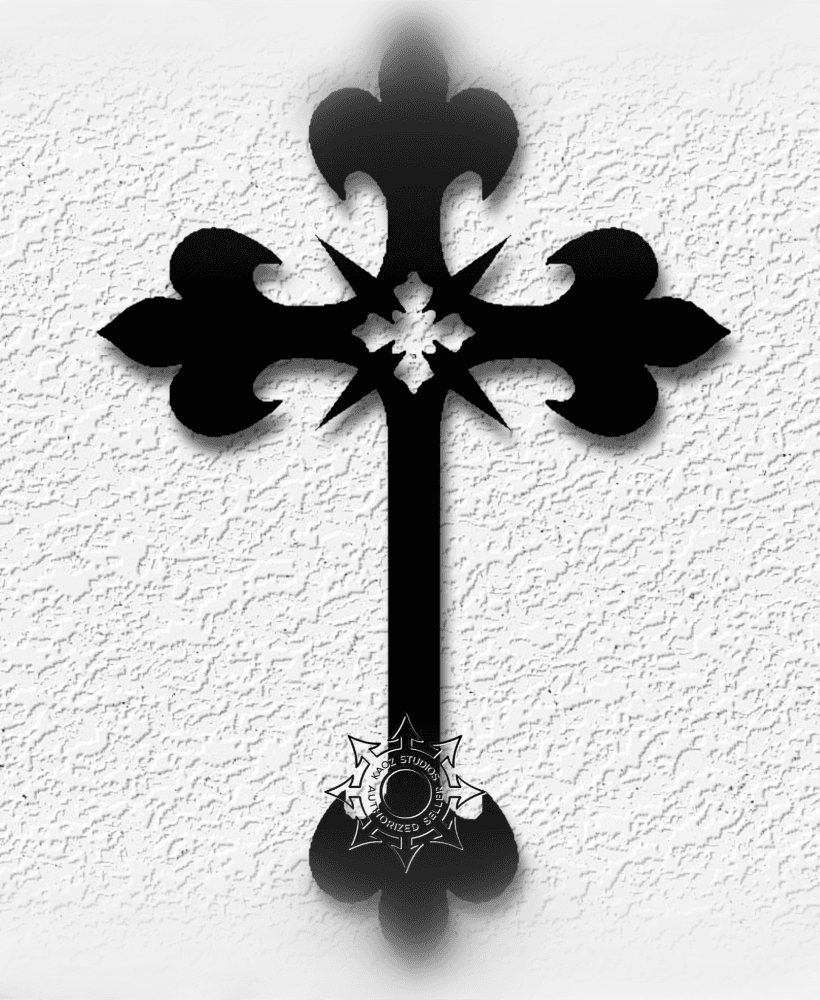 goth cross wall art gothic vampire decor 3d model