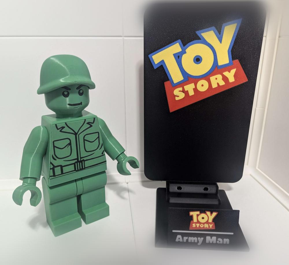 Army Man Nameplate 3d model