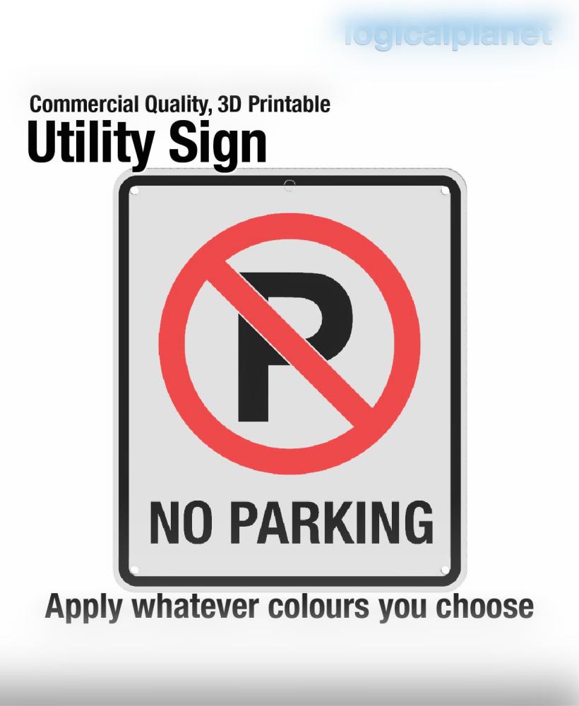 (P) | NO PARKING Sign 3d model