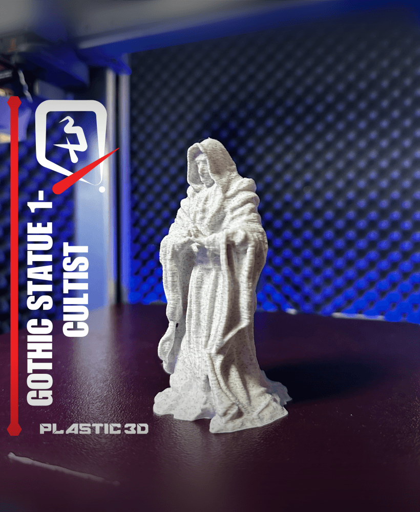 Supportless Gothic Statue 1- Cultist 3d model