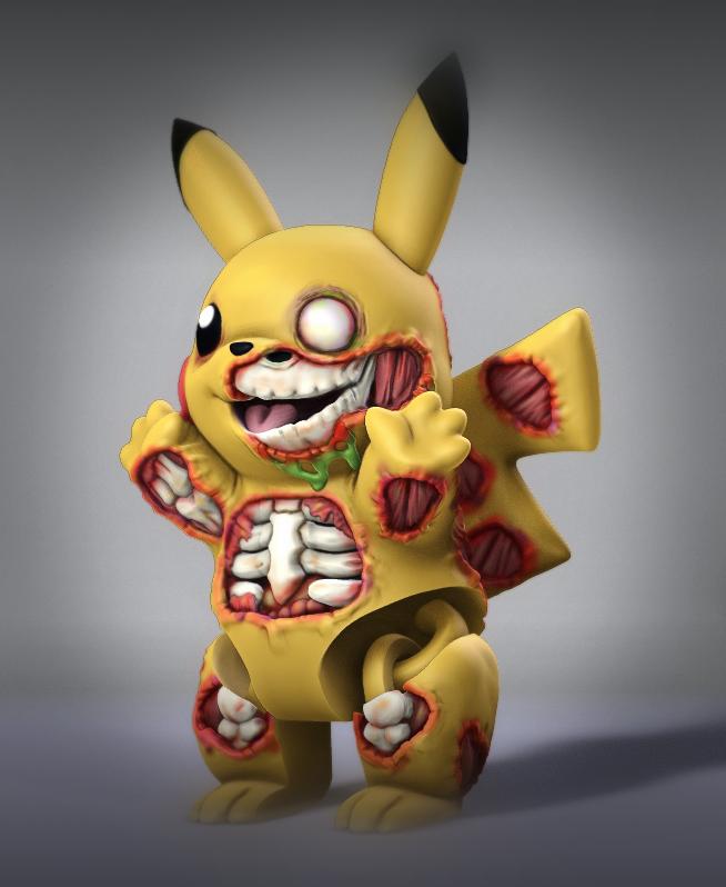 Zombie Pikachu 3d model