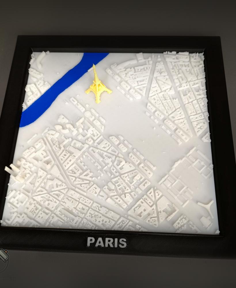 Paris Landmarks 3D City Map 3d model