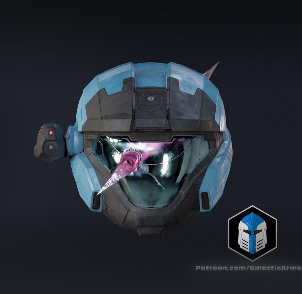 Halo Reach Air Assault - Kat Helmet - 3D Print Files 3d model