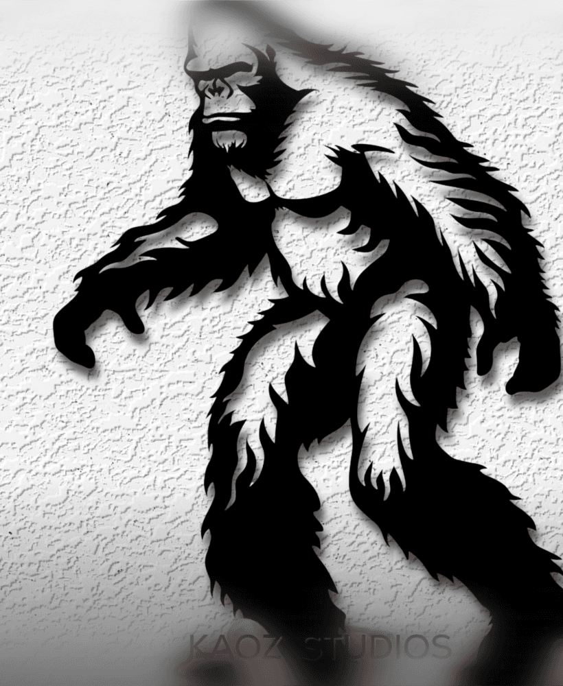 bigfoot wall art Sasquatch wall decor yeti decoration 3d model