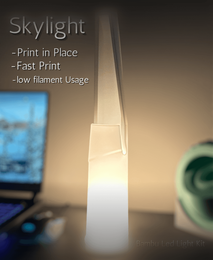 SkyLight Bambulab Led kit.stl 3d model