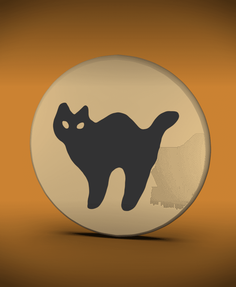 Iconic Cookie Coaster -Cat 3d model