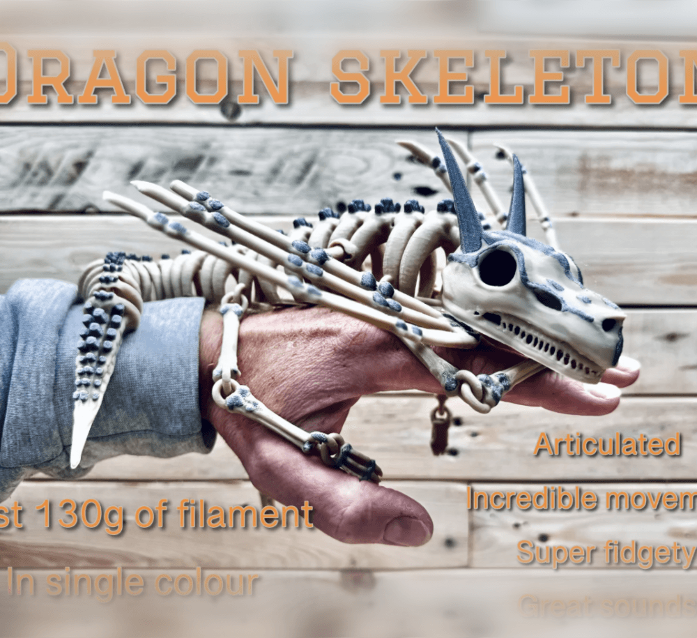 Skeleton Dragon - Articulated 3d model