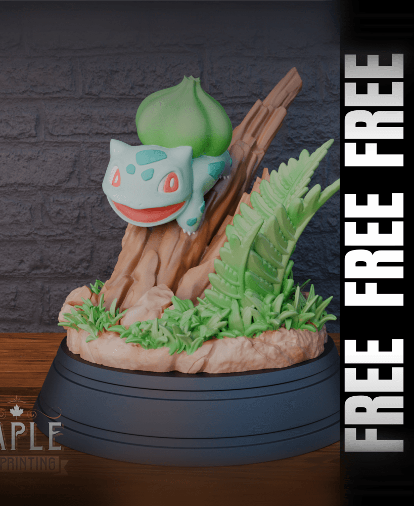 Bulbasaur Diorama - Pokemon - Display 3d model