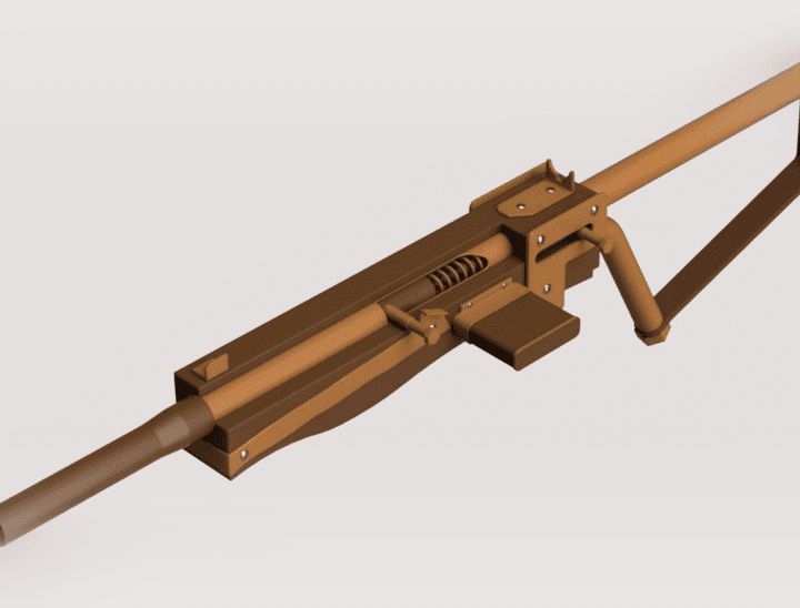 Auto Pipe Rifle 3d model