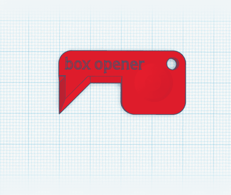 Box Opener - Keychain Version 3d model