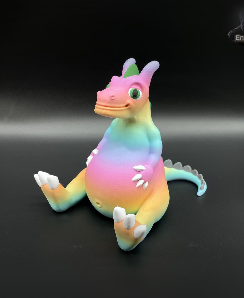 Chubby Dragon Piggy Bank & Sculpture 3d model