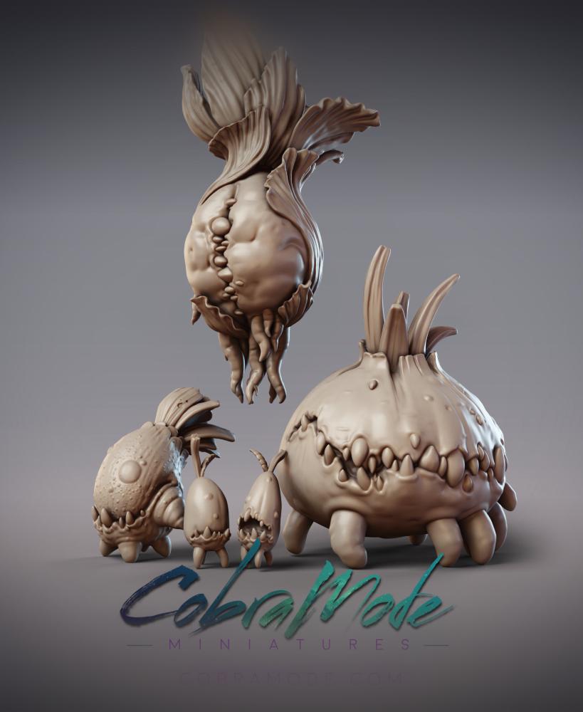 Veggie Monsters - Plantform Nature Spirits (Pre-supported) 3d model