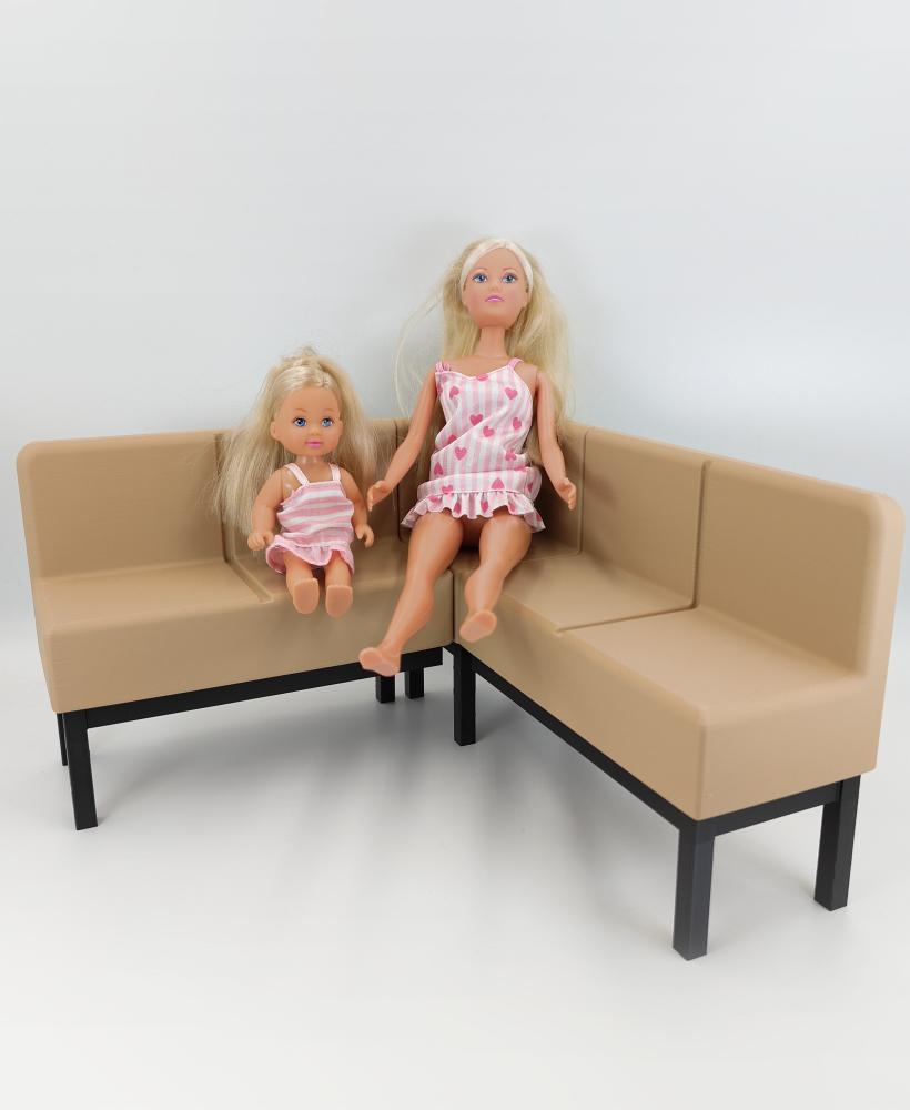 Doll Couch Set 🛋️ 3d model