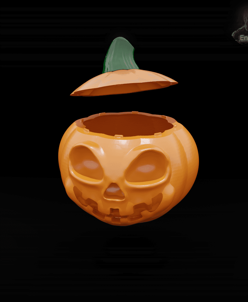 Pumpkin Container 2 - Halloween 3d model