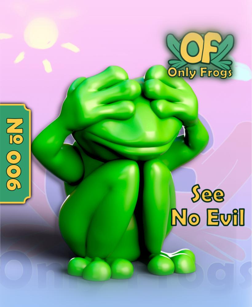 See No Evil Frog 3d model