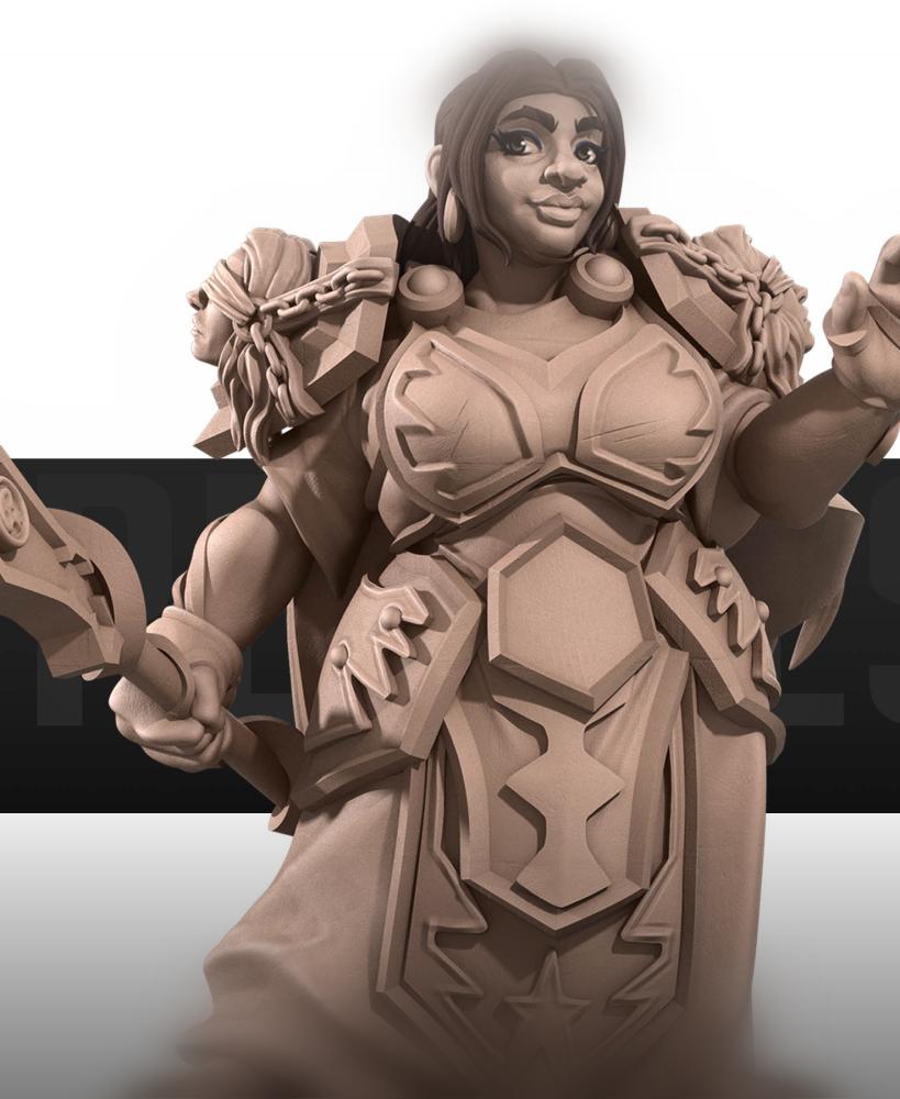 Gytha, the Dwarf Priest 3d model