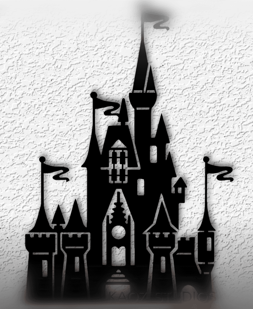 disney castle wall art disneyland wall decor walt disney decoration  3d model