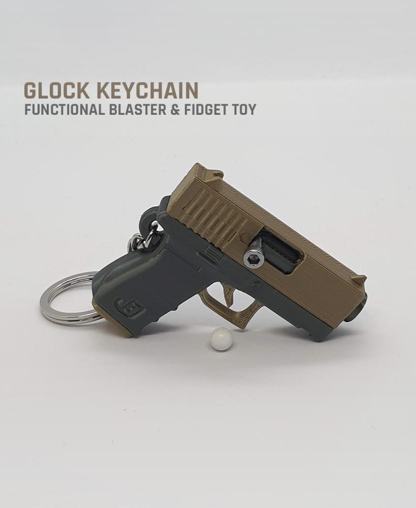 Glock Keychain — Functional Blaster Toy 3d model