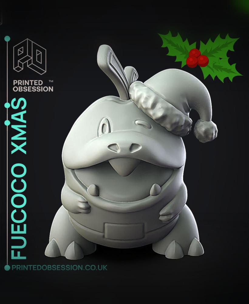 Fuecoco xmas - Pokemon - Fan Art 3d model