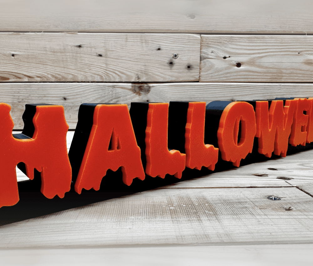 Halloween word decor 3d model