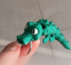 Crocodile Flexi Keychain 🐊 3d model