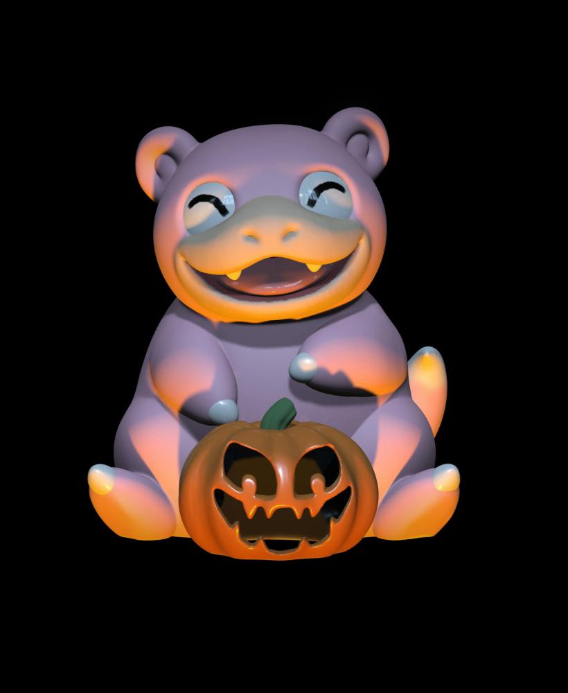 Pumpkin Slowpoke 3d model