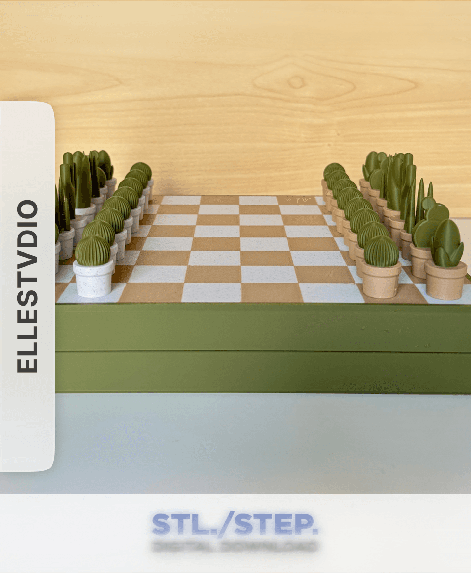 Chessactus: Chess Set by elleSTVDIO 3d model