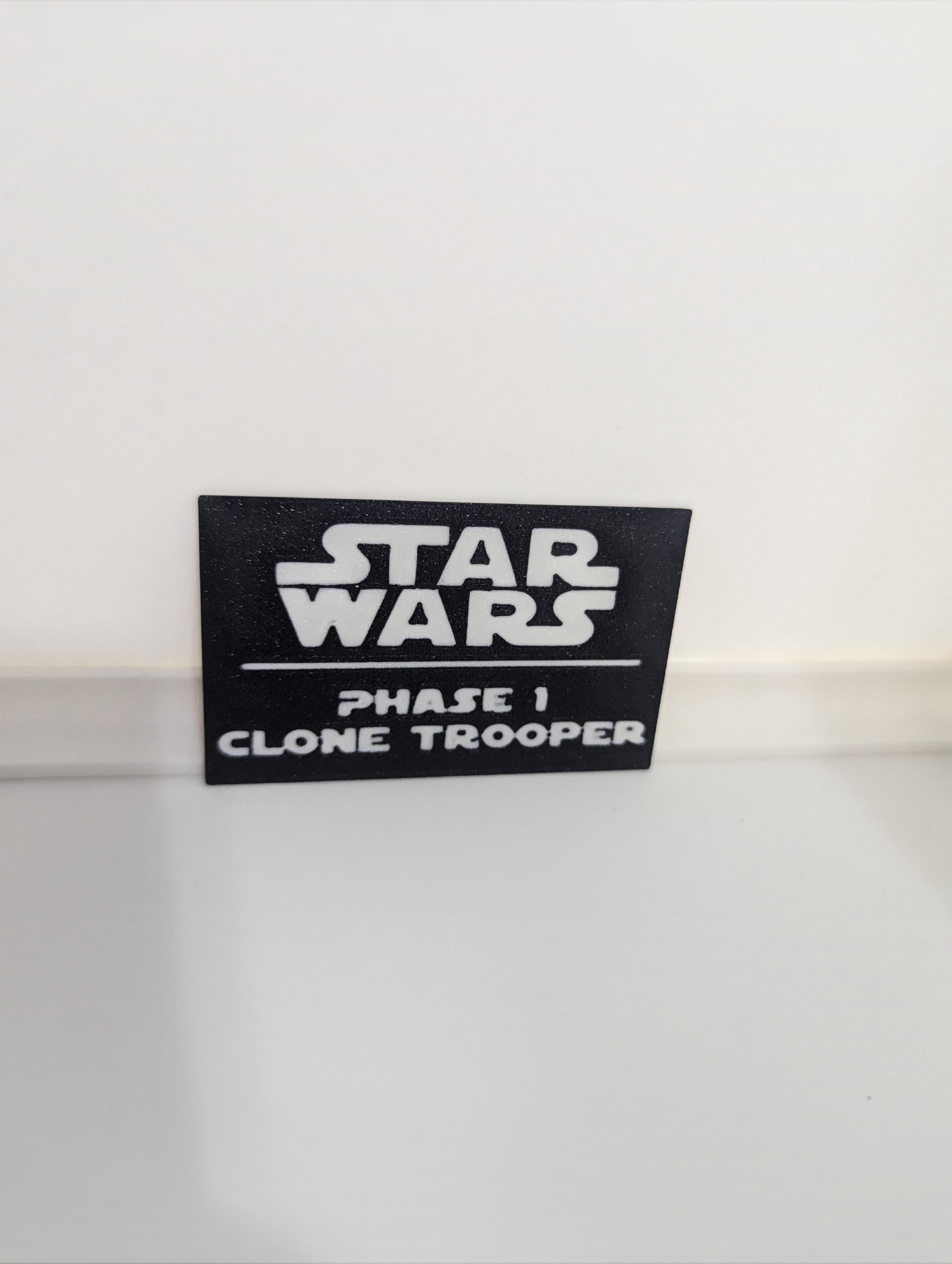 Phase 1 Clone Trooper Multicolor Nameplates 3d model