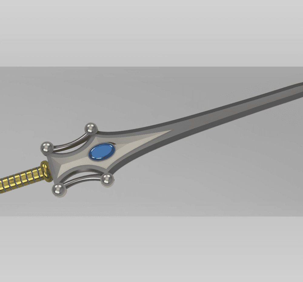 Classic She-Ra Sword Prop from the Cartoon Series for Cosplay 3d model