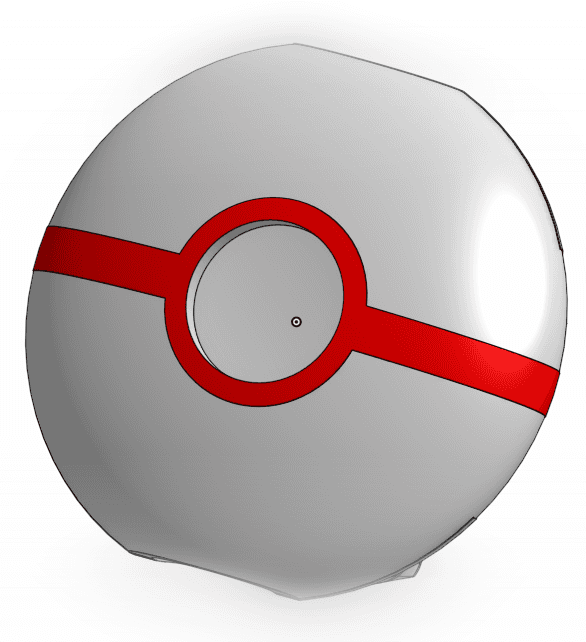 Premier Ball Pokeball / Pokémon Go Plus + Protective Case 3d model